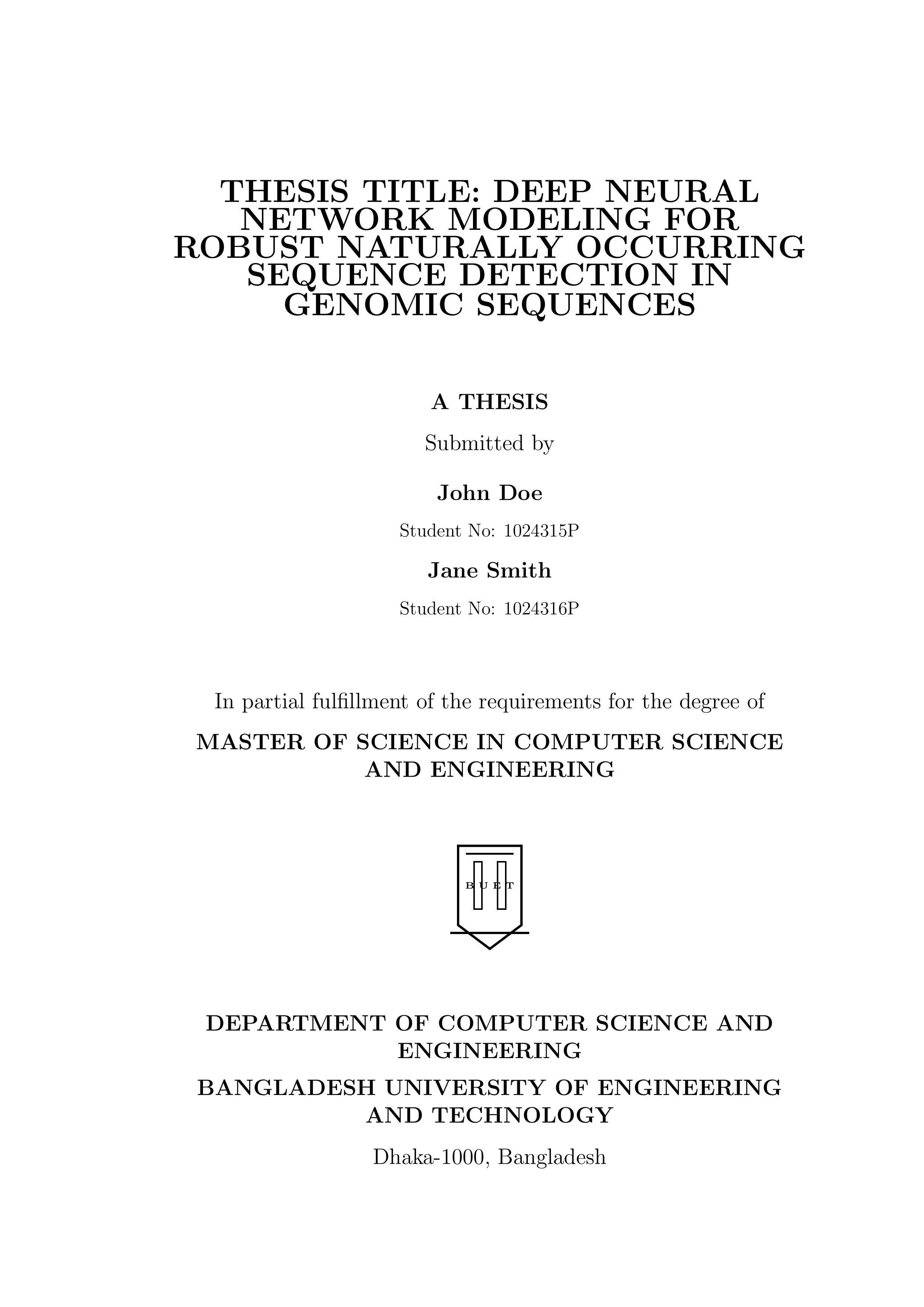 BUET Thesis LaTeX template preview