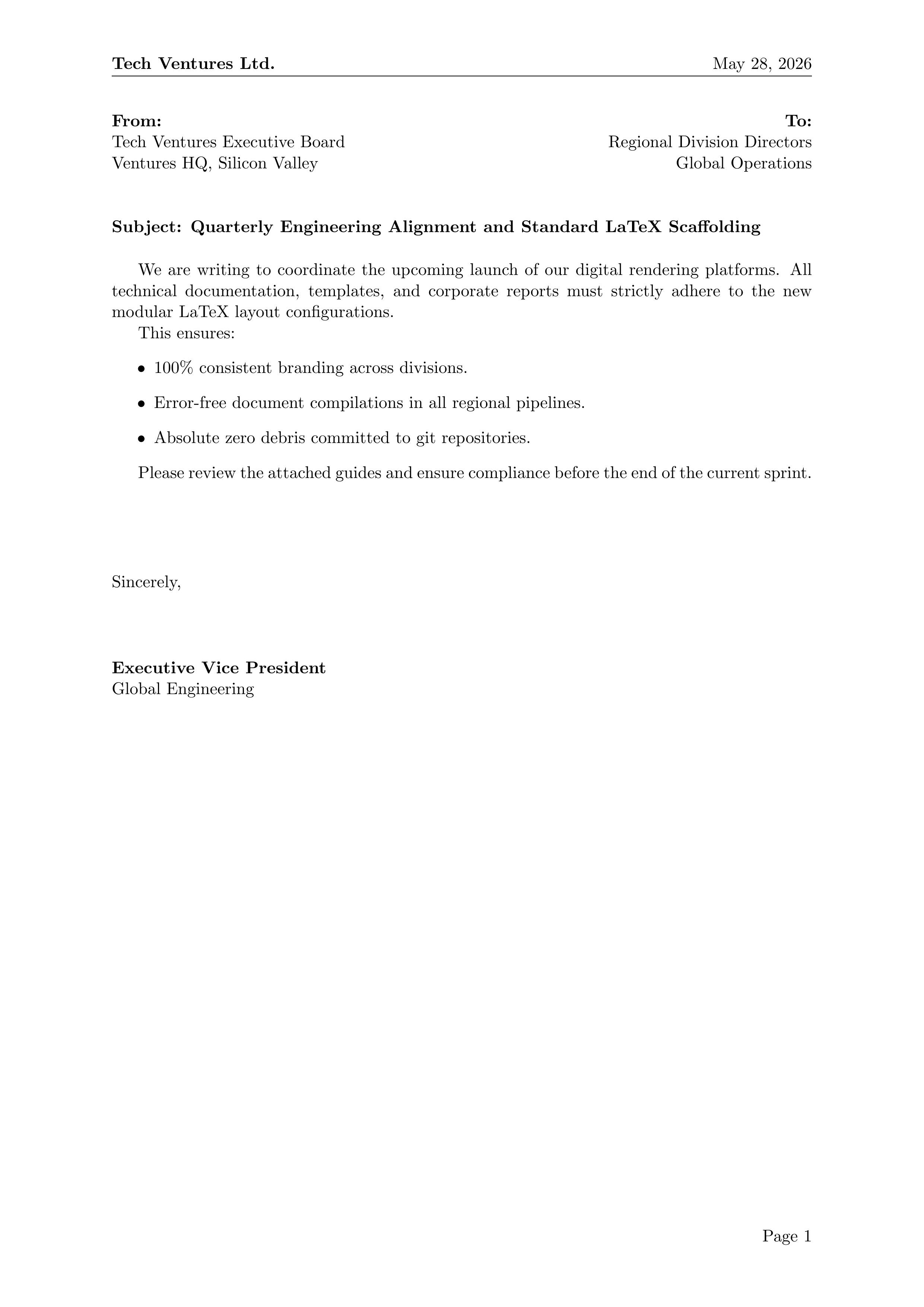 Formal Business Letter LaTeX template preview