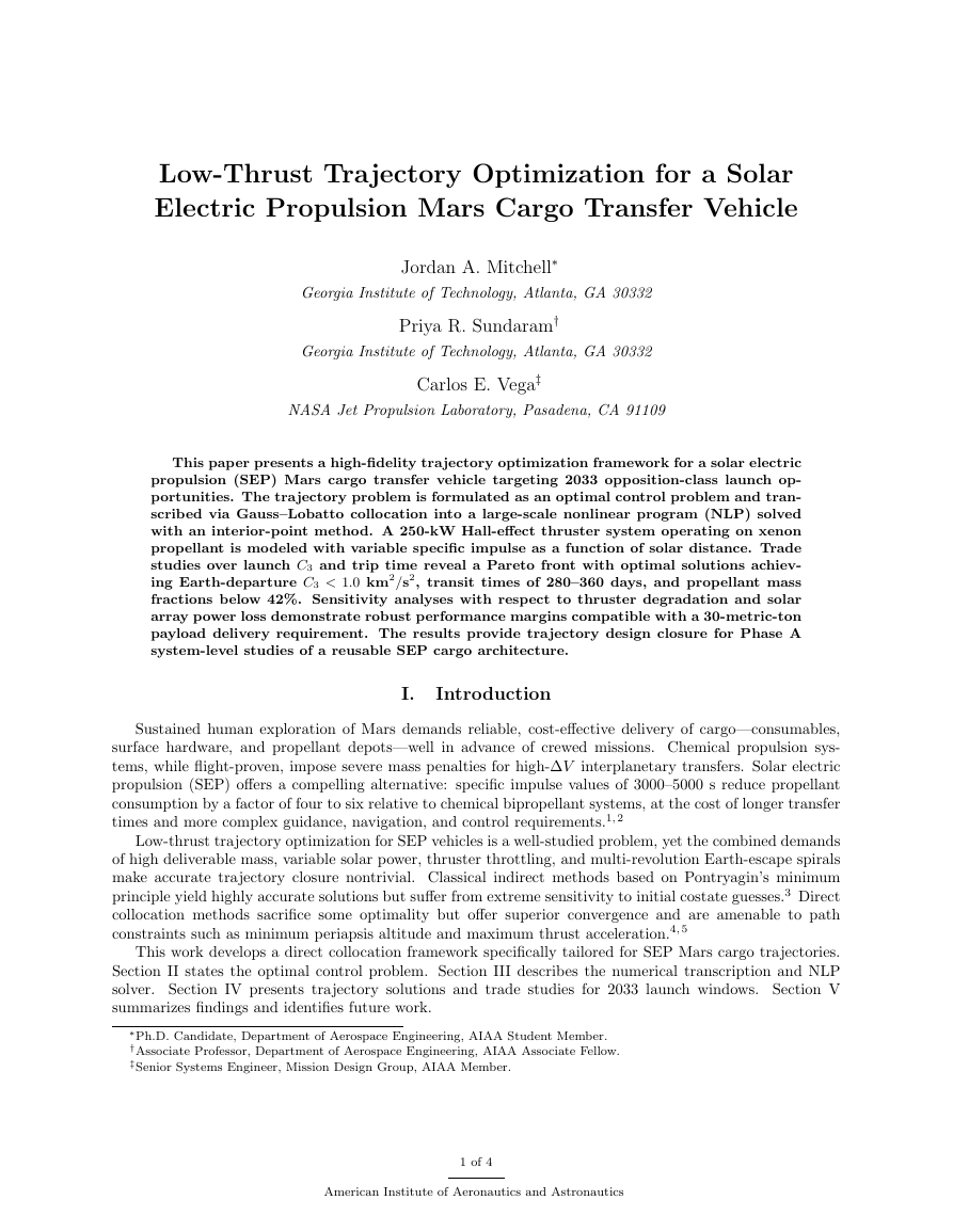 AIAA Conference Paper LaTeX template preview