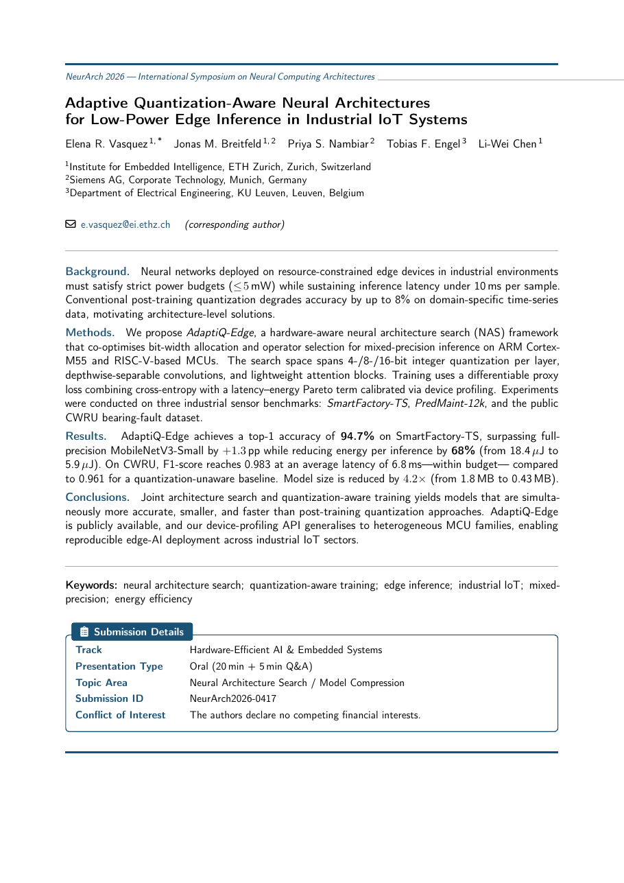 Conference Abstract LaTeX template — first page preview