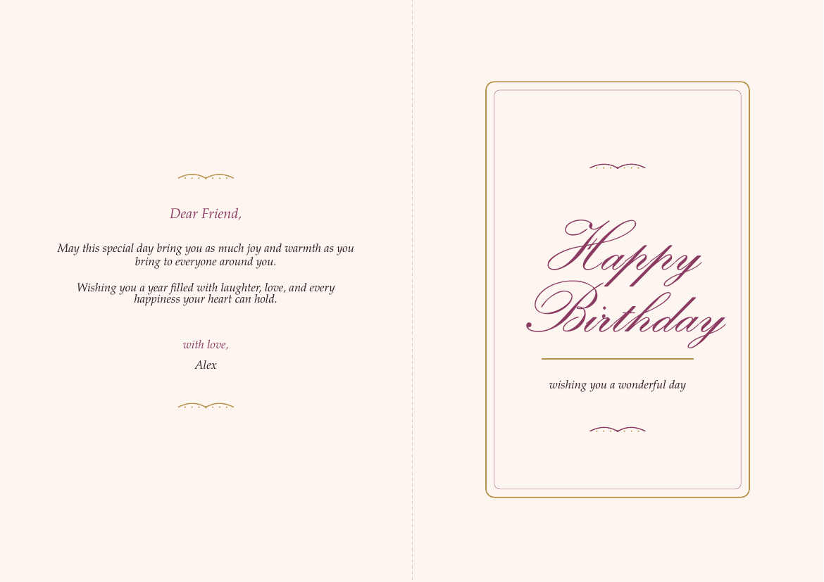 Greeting Card LaTeX template — first page preview
