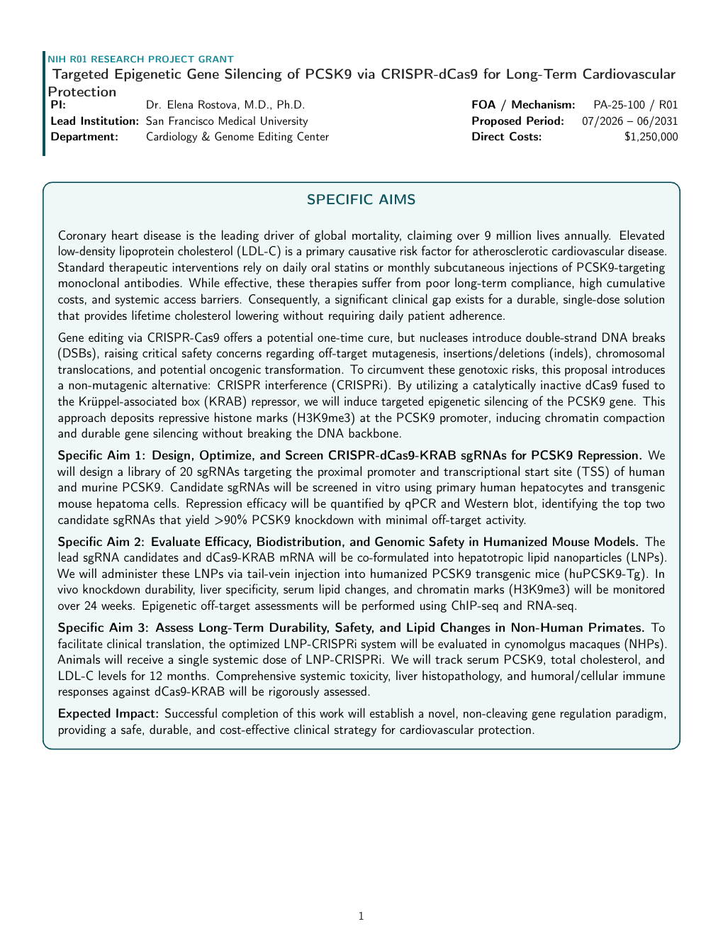 NIH Grant Proposal preview