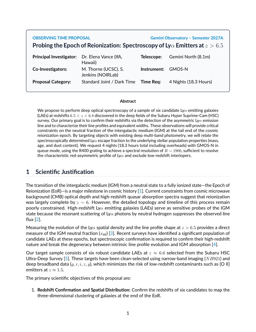 Telescope Observing Proposal LaTeX template preview