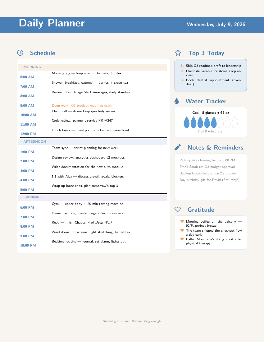 Daily Planner preview