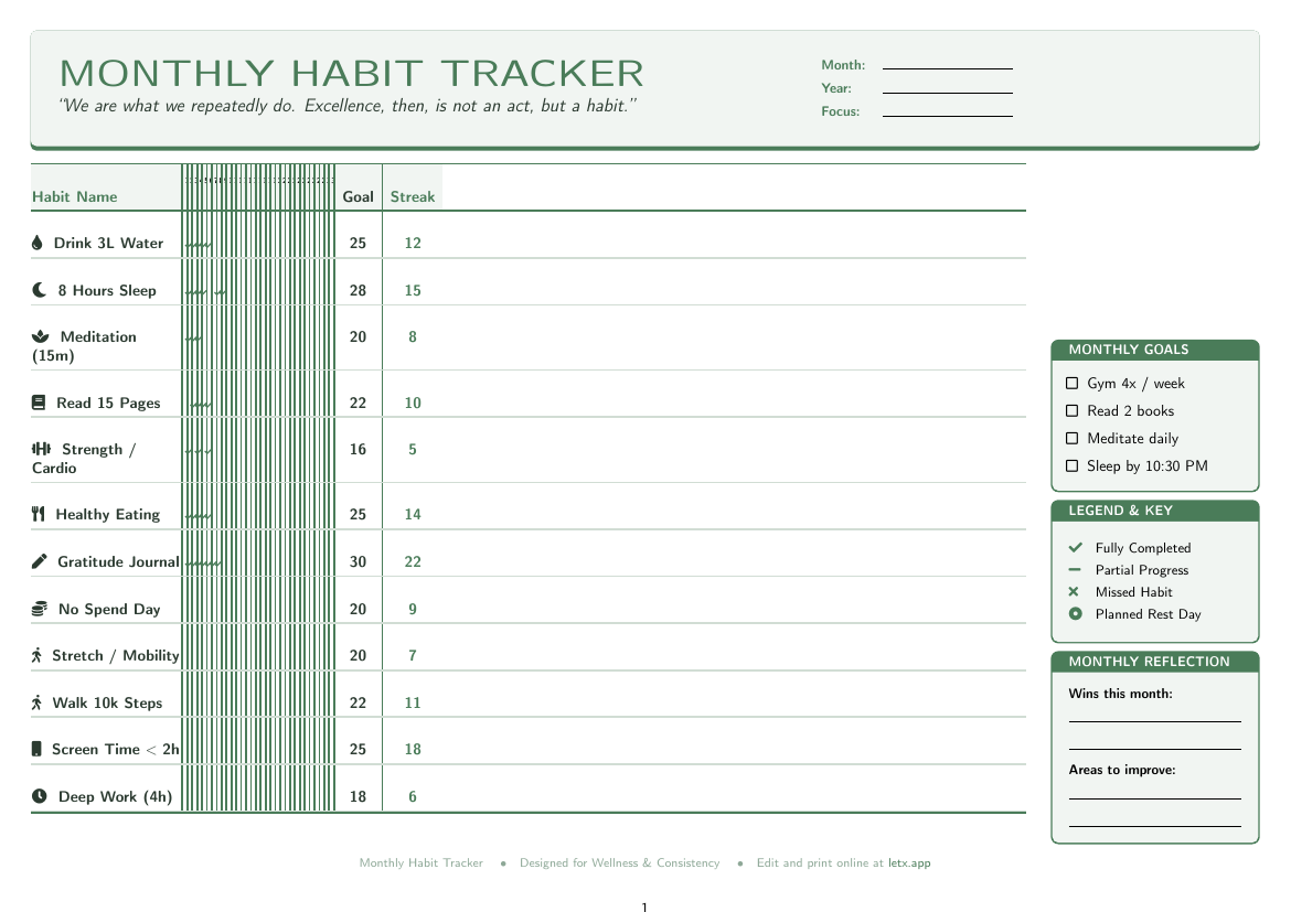 Habit Tracker preview