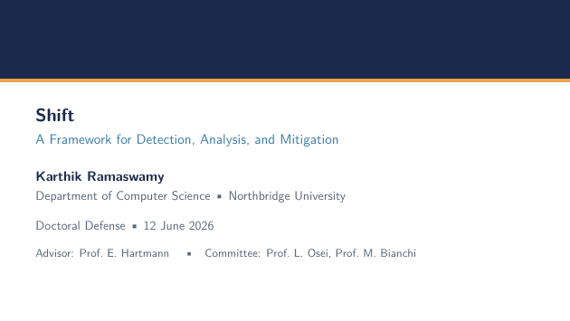 PhD Defense Beamer LaTeX template — first page preview
