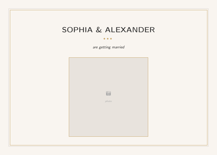 Save the Date Card LaTeX template — first page preview