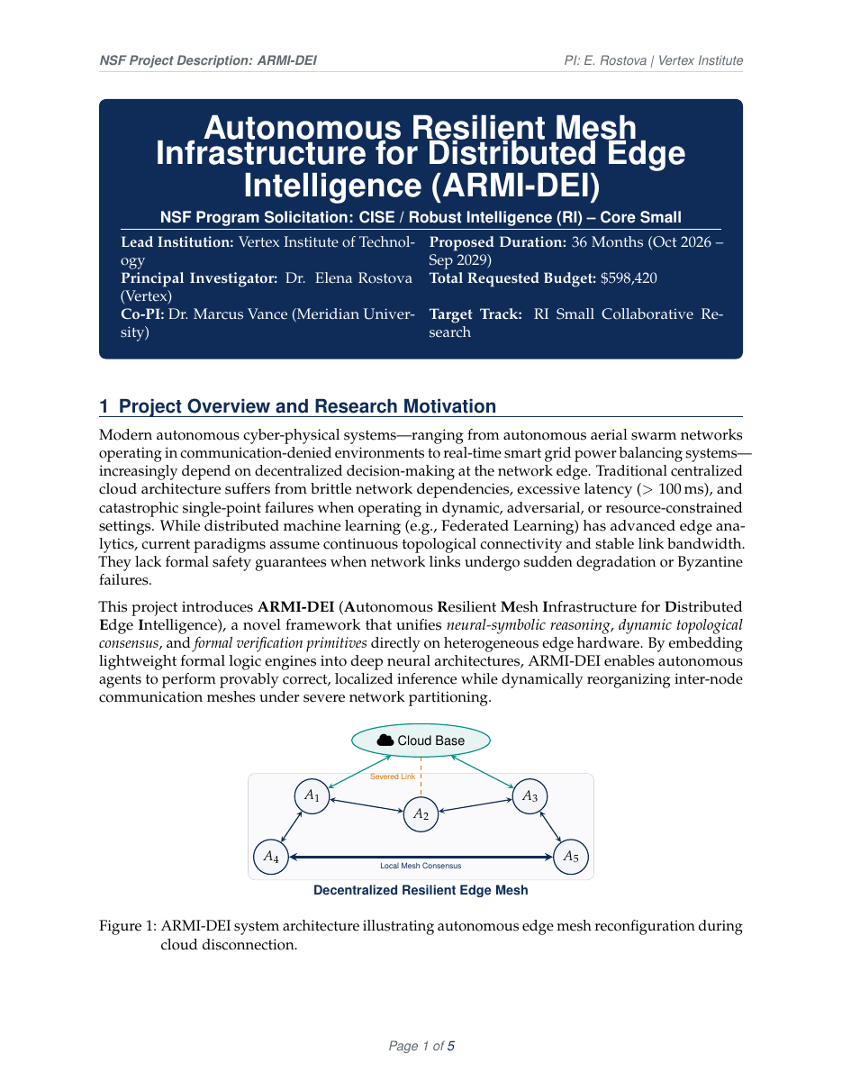 NSF Project Description Template preview