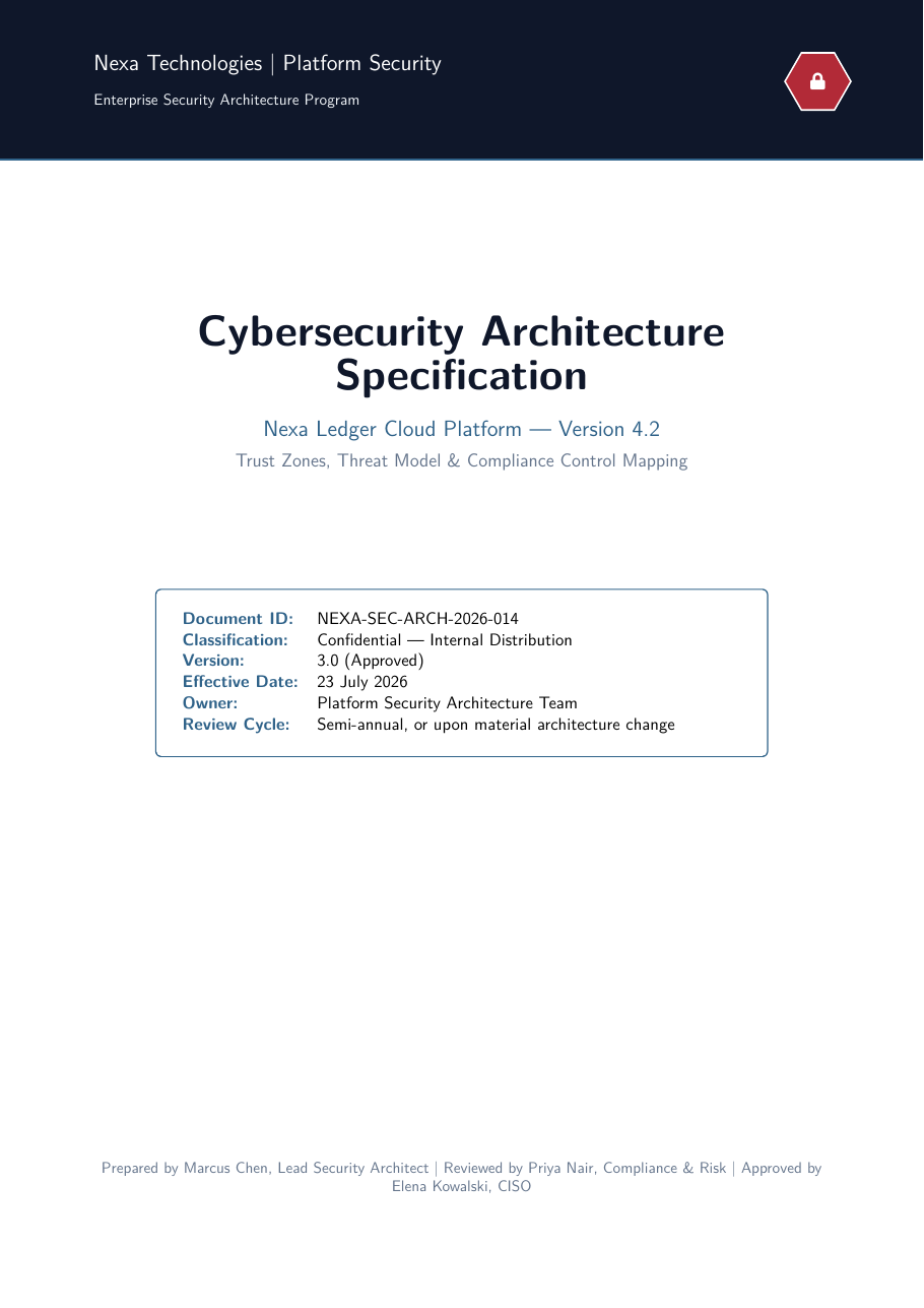 Cybersecurity Architecture Spec preview