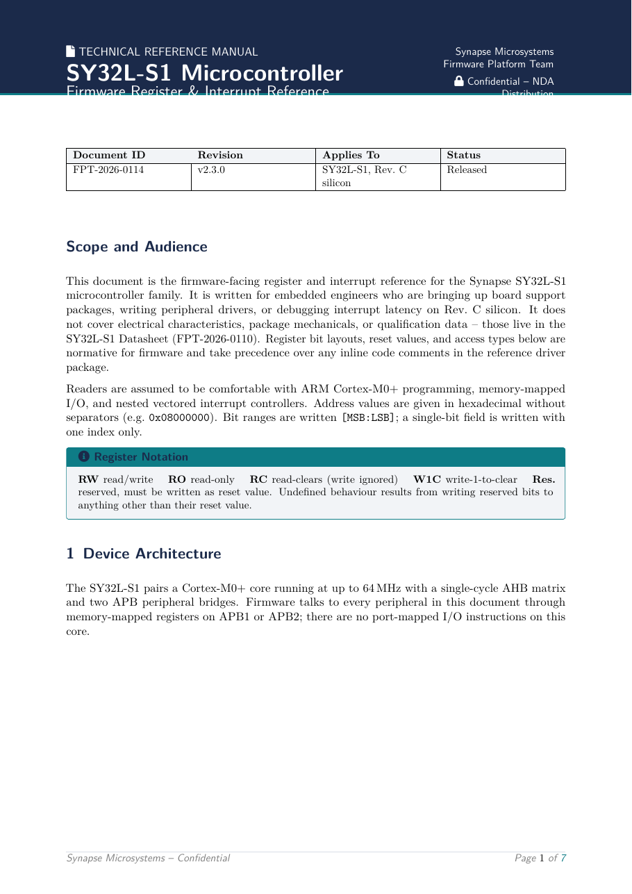 Embedded Firmware Technical Reference preview