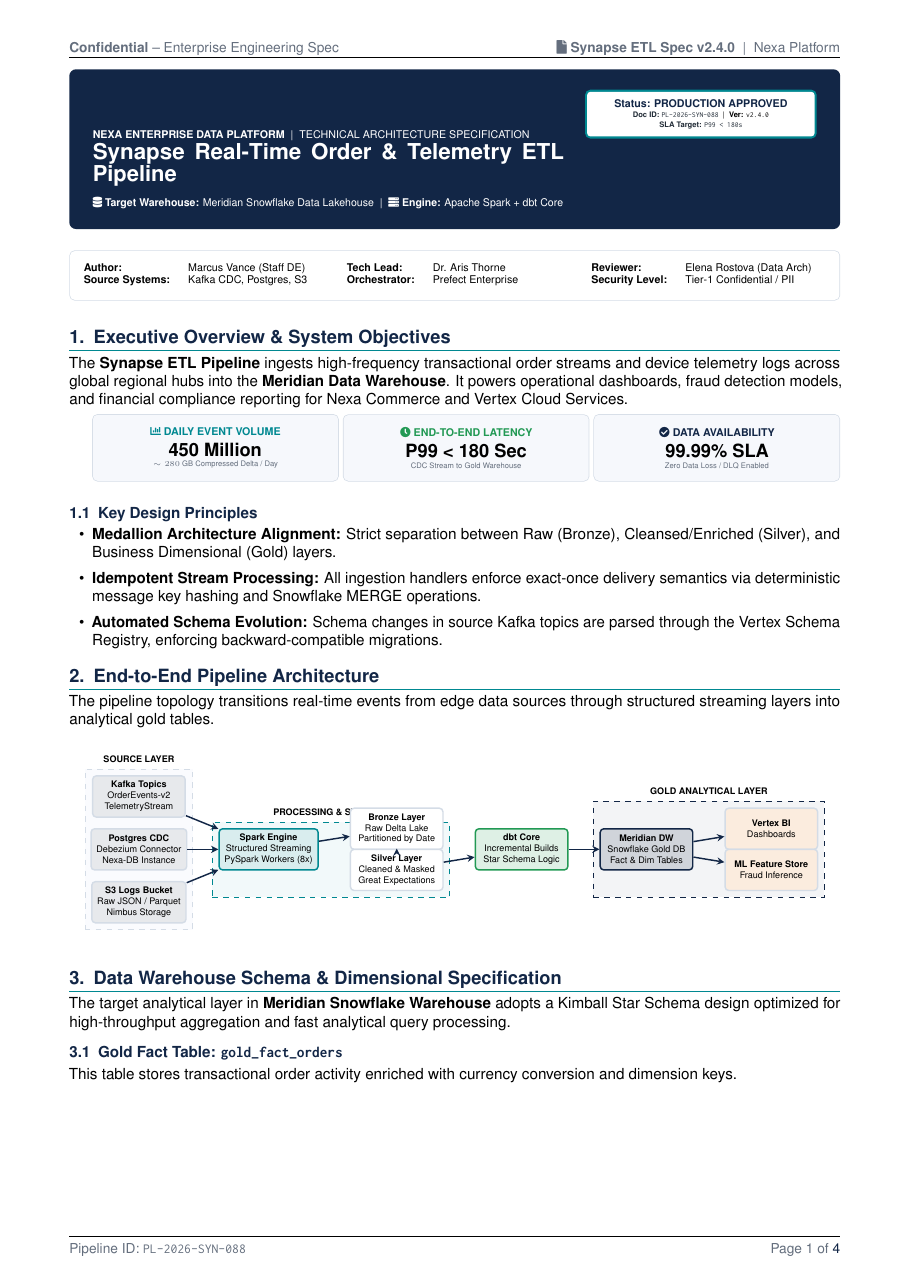 Data Engineering ETL Pipeline Spec preview