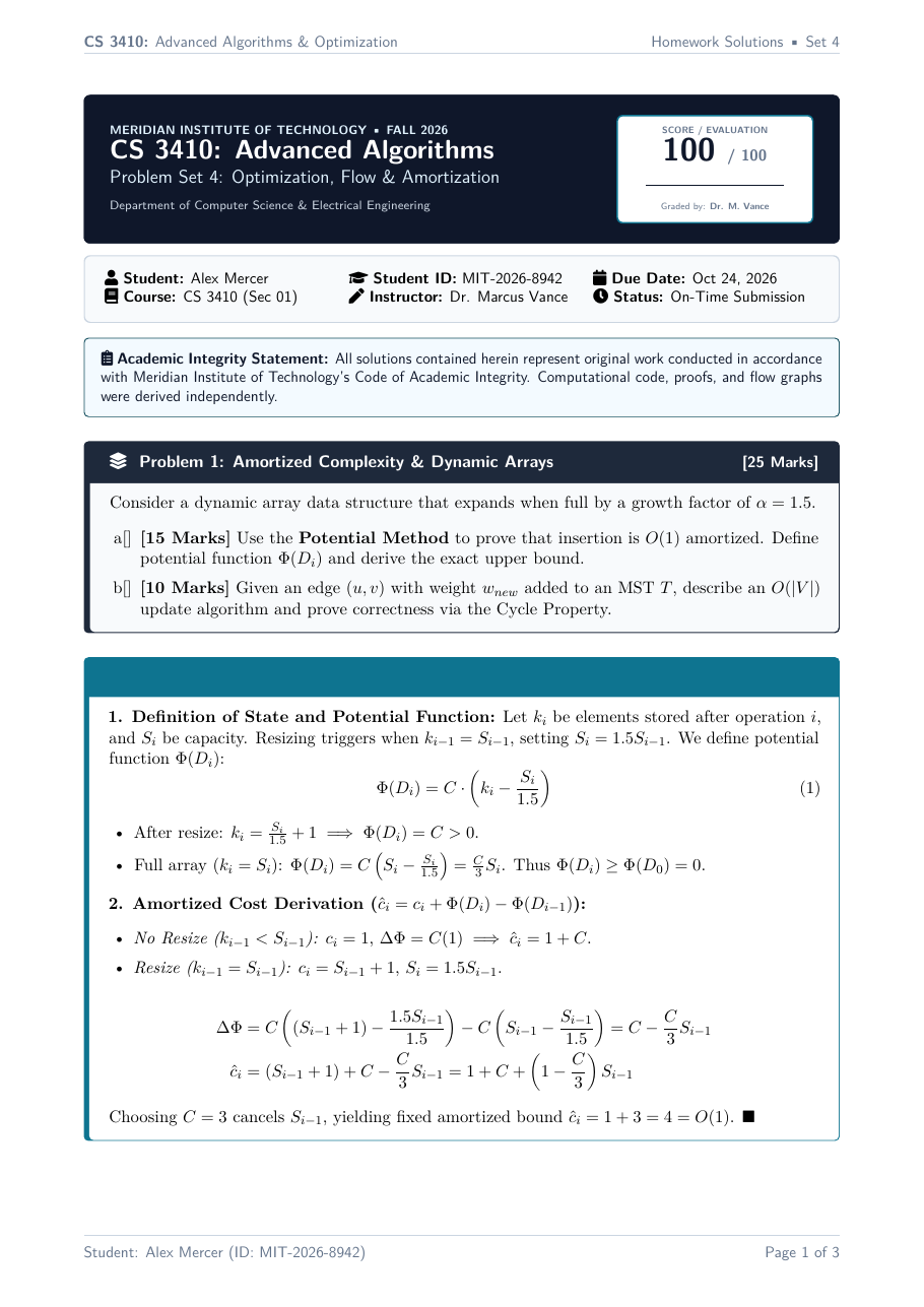 Modern Minimalist Homework Cover & Solutions