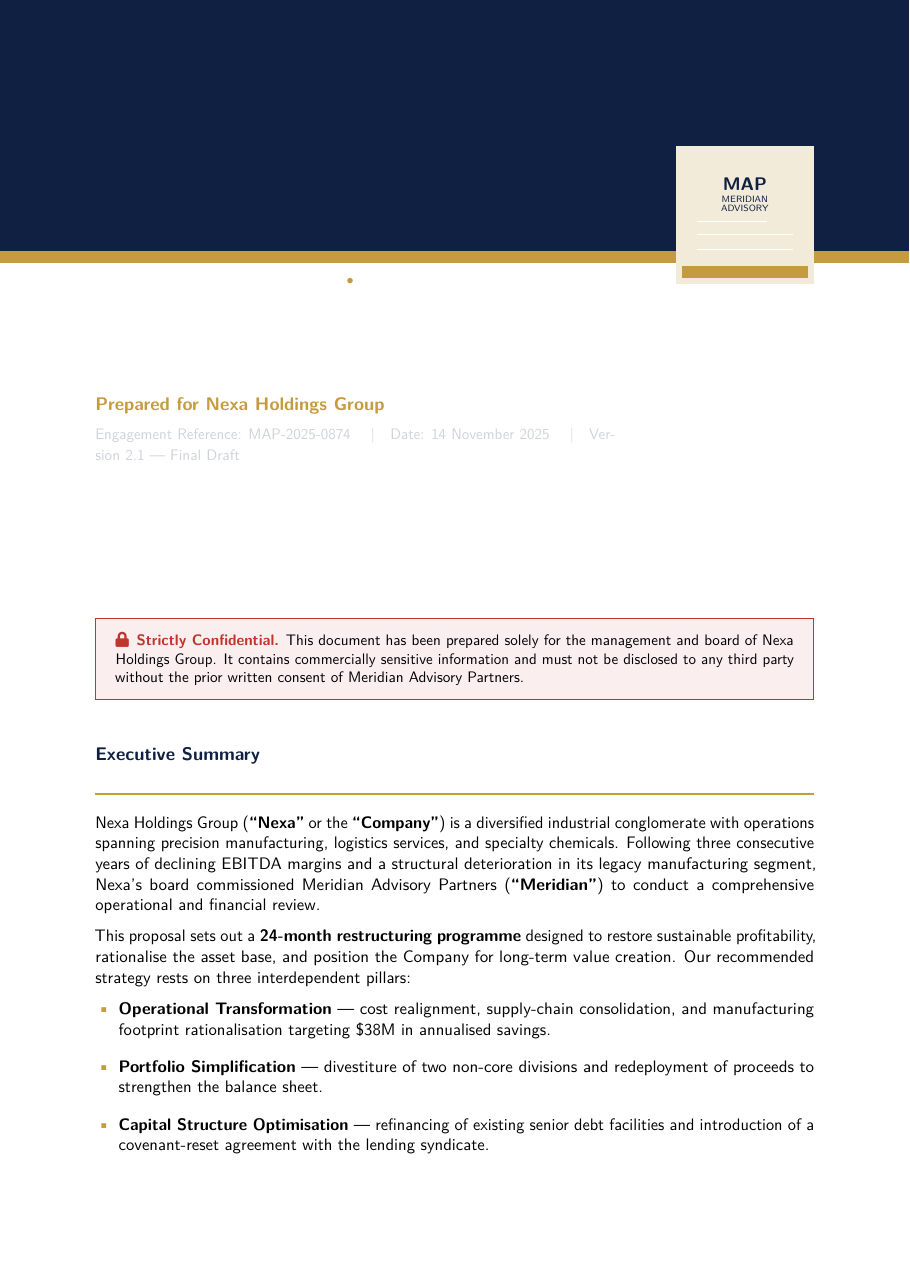 Business Restructuring Strategy Proposal preview
