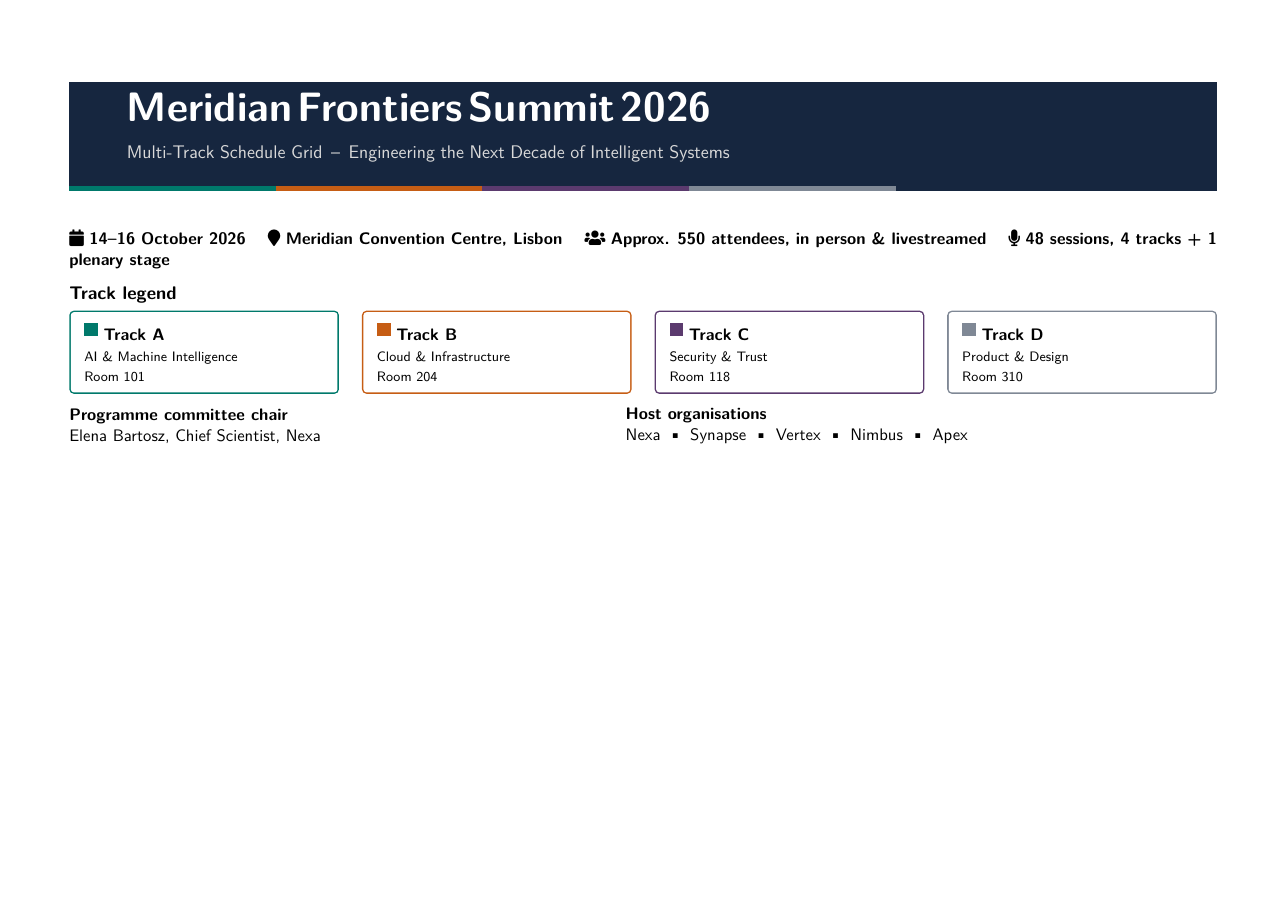 Conference & Event Schedule Grid preview