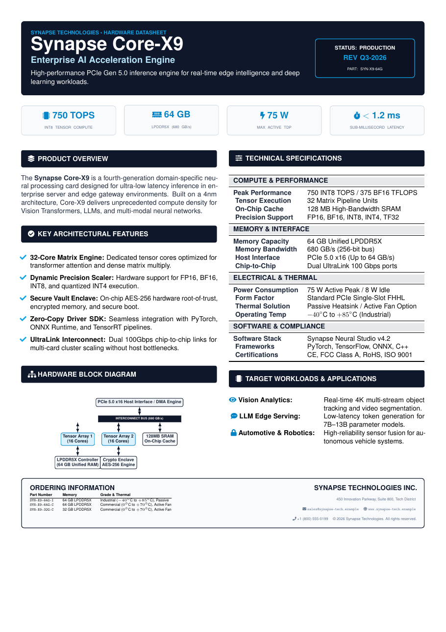 Product Datasheet One-Pager preview
