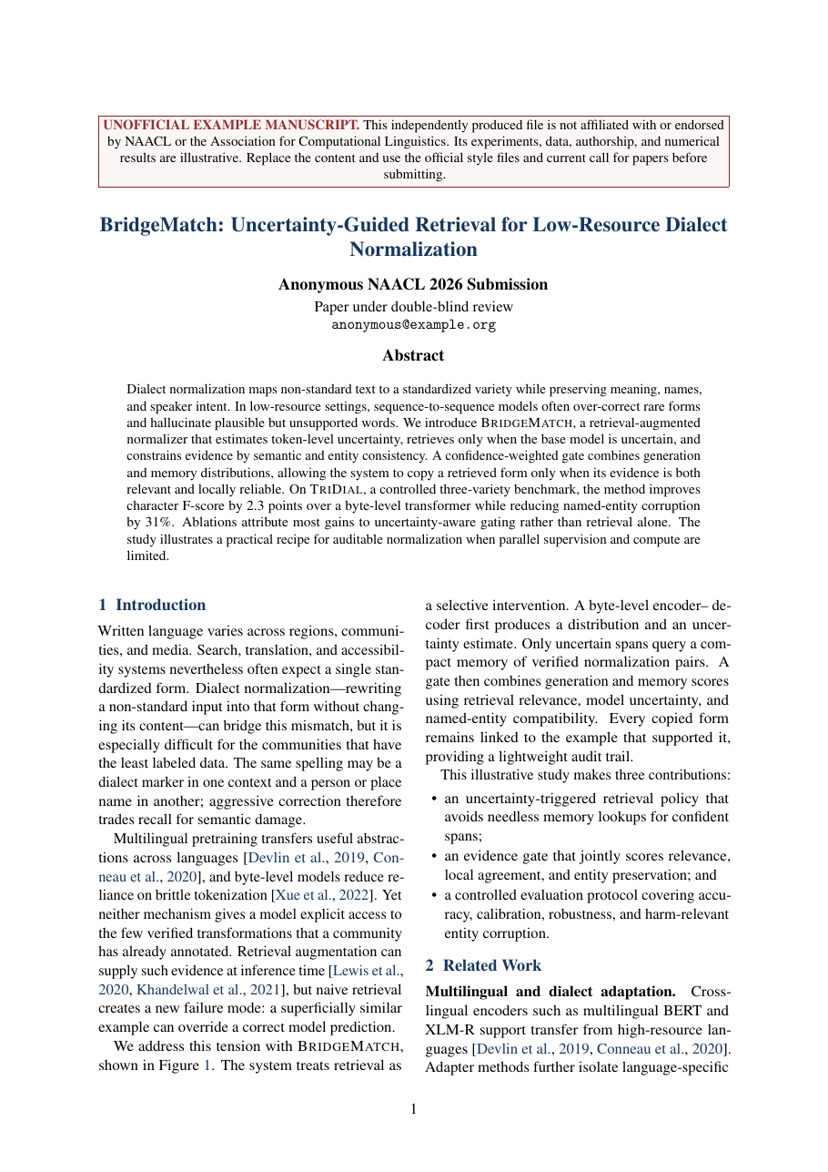 NAACL 2026 Submission Paper LaTeX template — first page preview