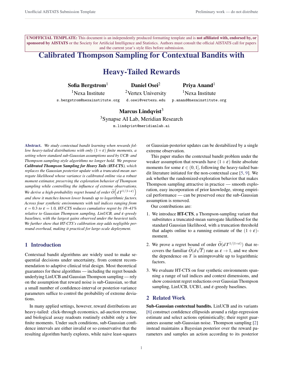 AISTATS Submission Paper LaTeX template — first page preview
