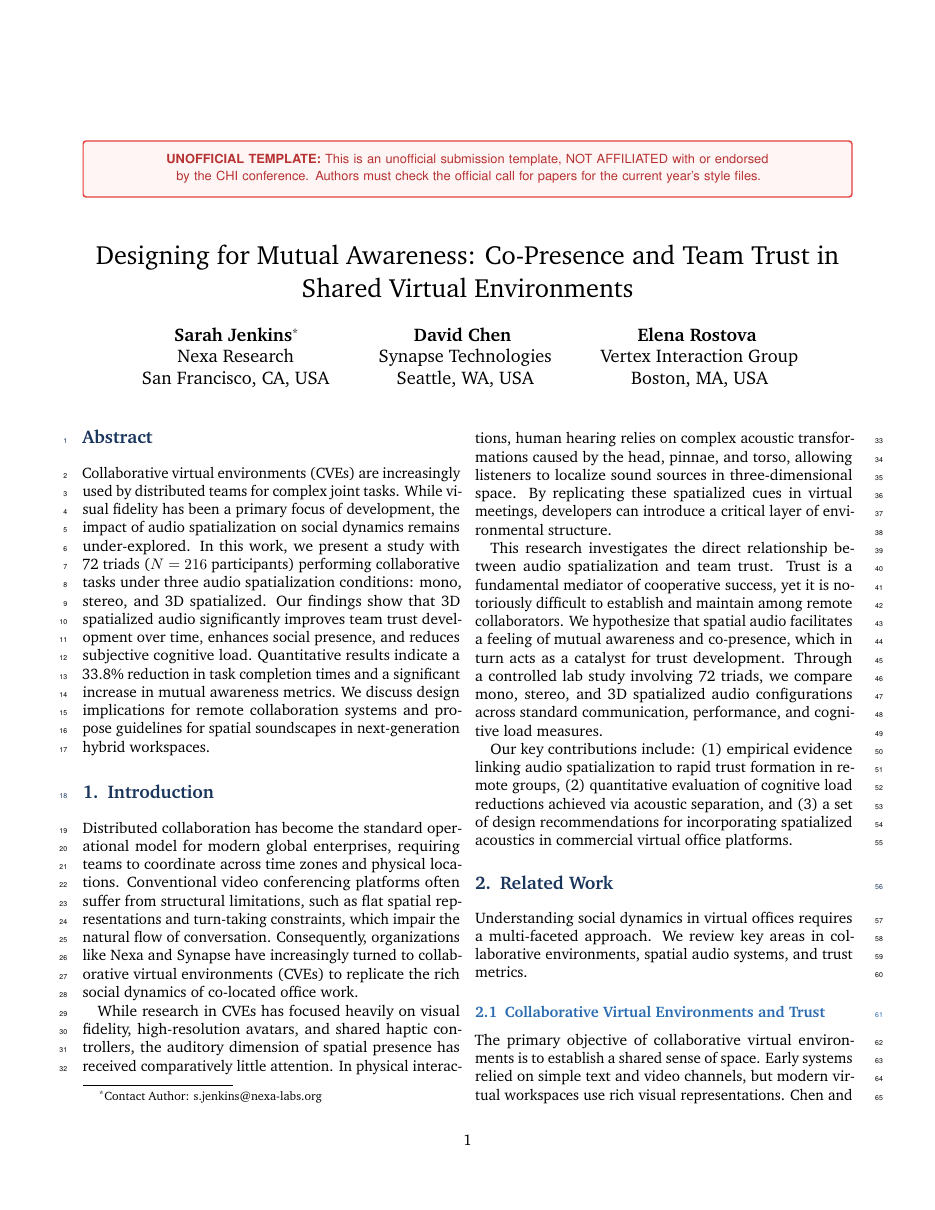 CHI Submission Paper LaTeX template — first page preview