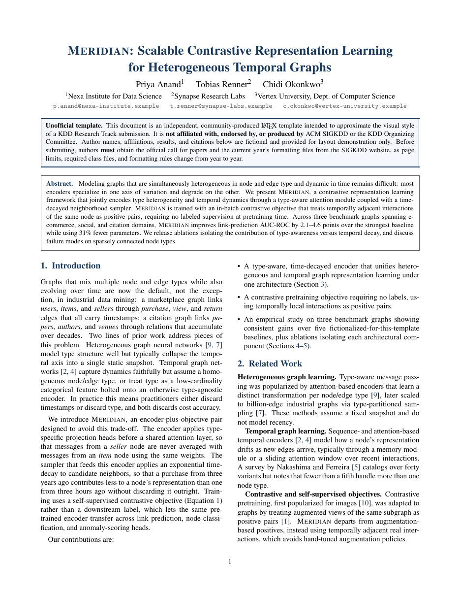 KDD Research Track Paper LaTeX template — first page preview