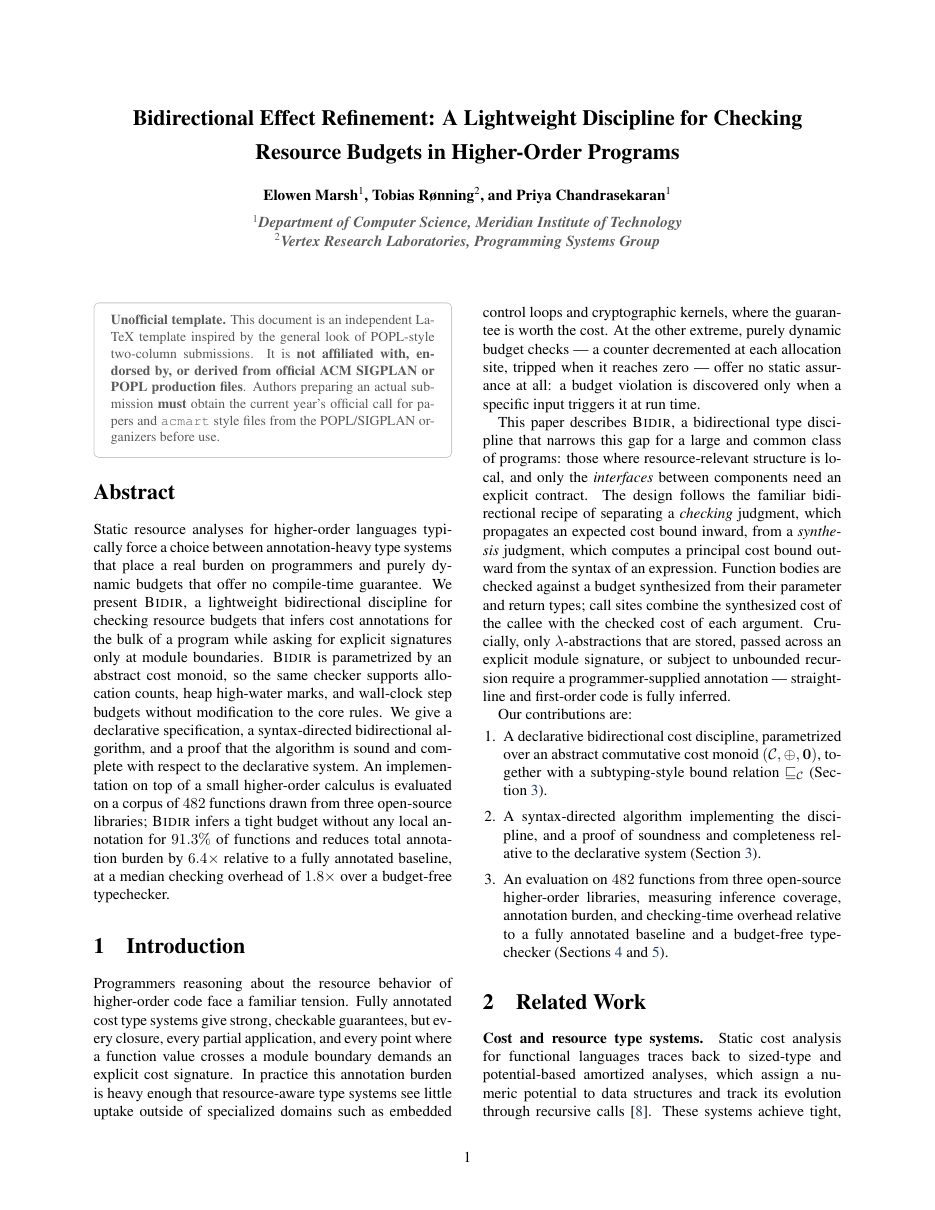 POPL Research Paper LaTeX template — first page preview