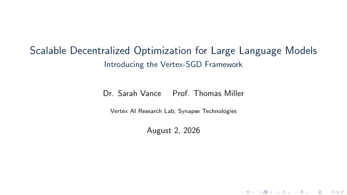 Singapore Beamer Theme LaTeX template — first page preview