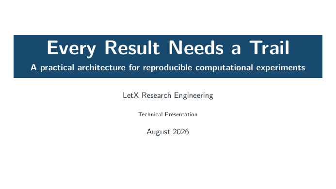 Szeged Beamer Theme LaTeX template — first page preview