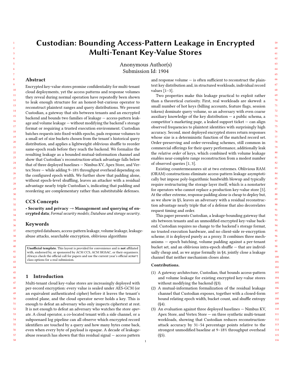 ACM CCS Submission Template LaTeX template — first page preview