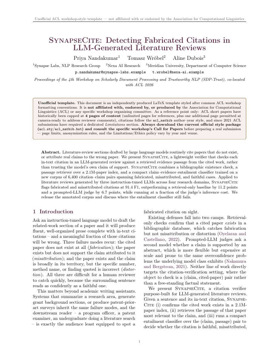 ACL Workshop Short Paper