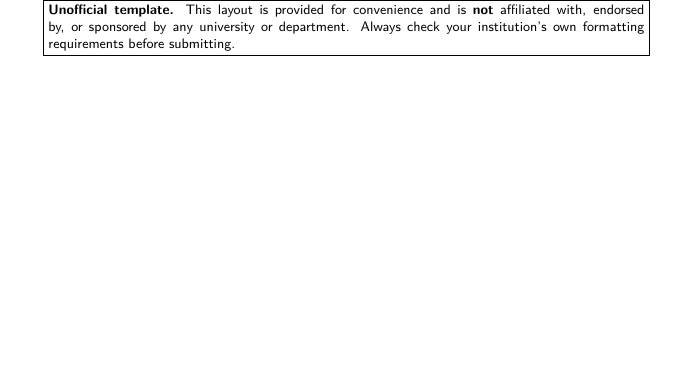 Master's Thesis Defense Slides LaTeX template — first page preview