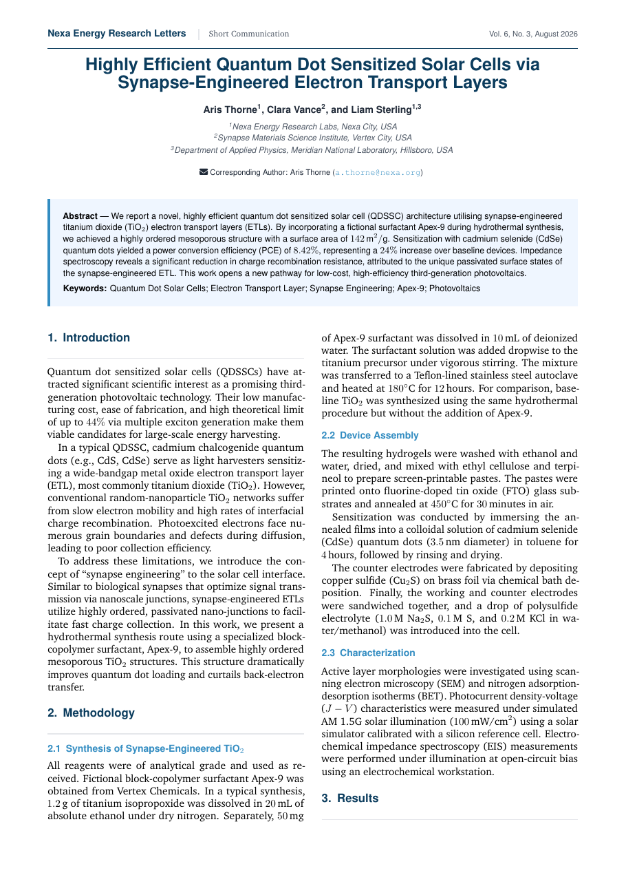 Short Communication Manuscript LaTeX template — first page preview