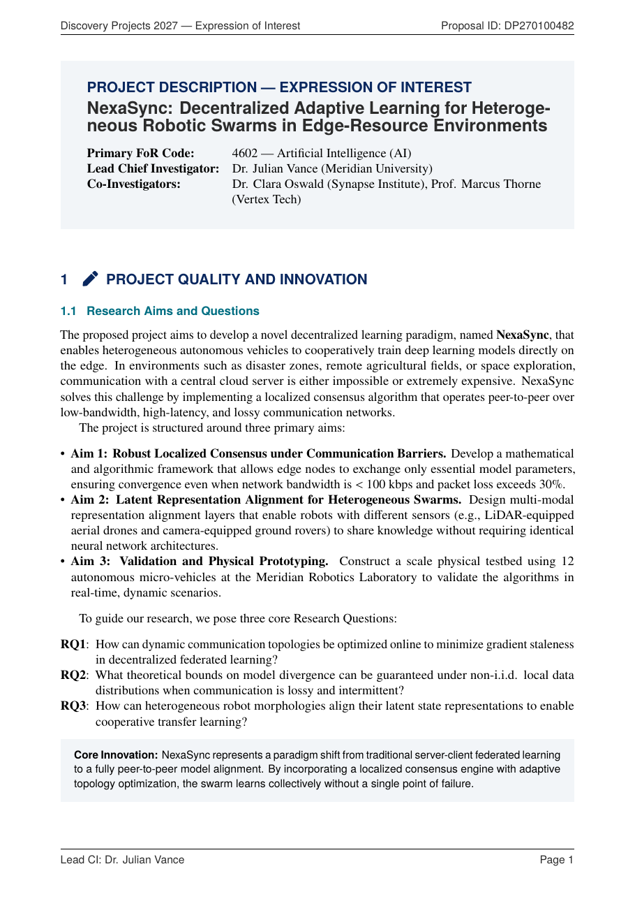 ARC Grant Proposal preview