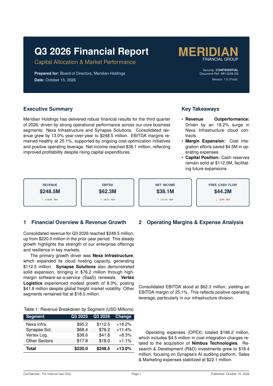 Corporate Finance Report preview