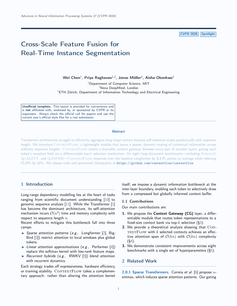 CVPR Paper (Stylized) LaTeX template — first page preview