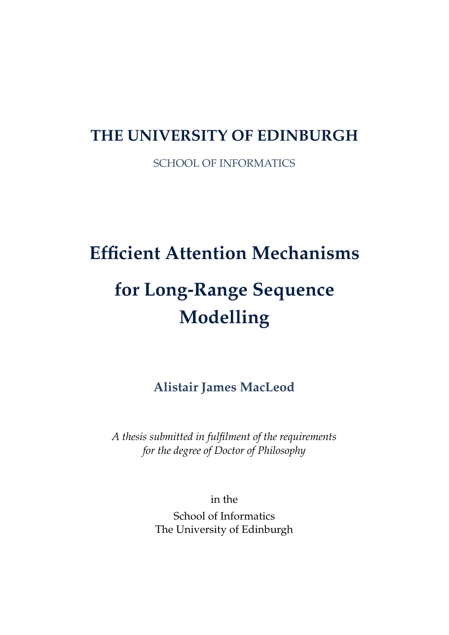 Edinburgh Thesis LaTeX template — first page preview