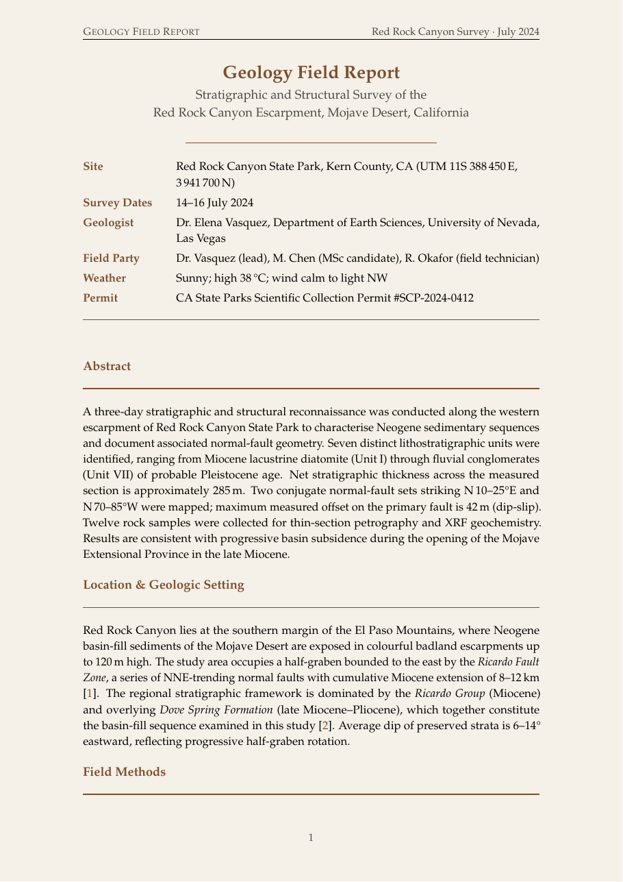 Geology Field Report preview