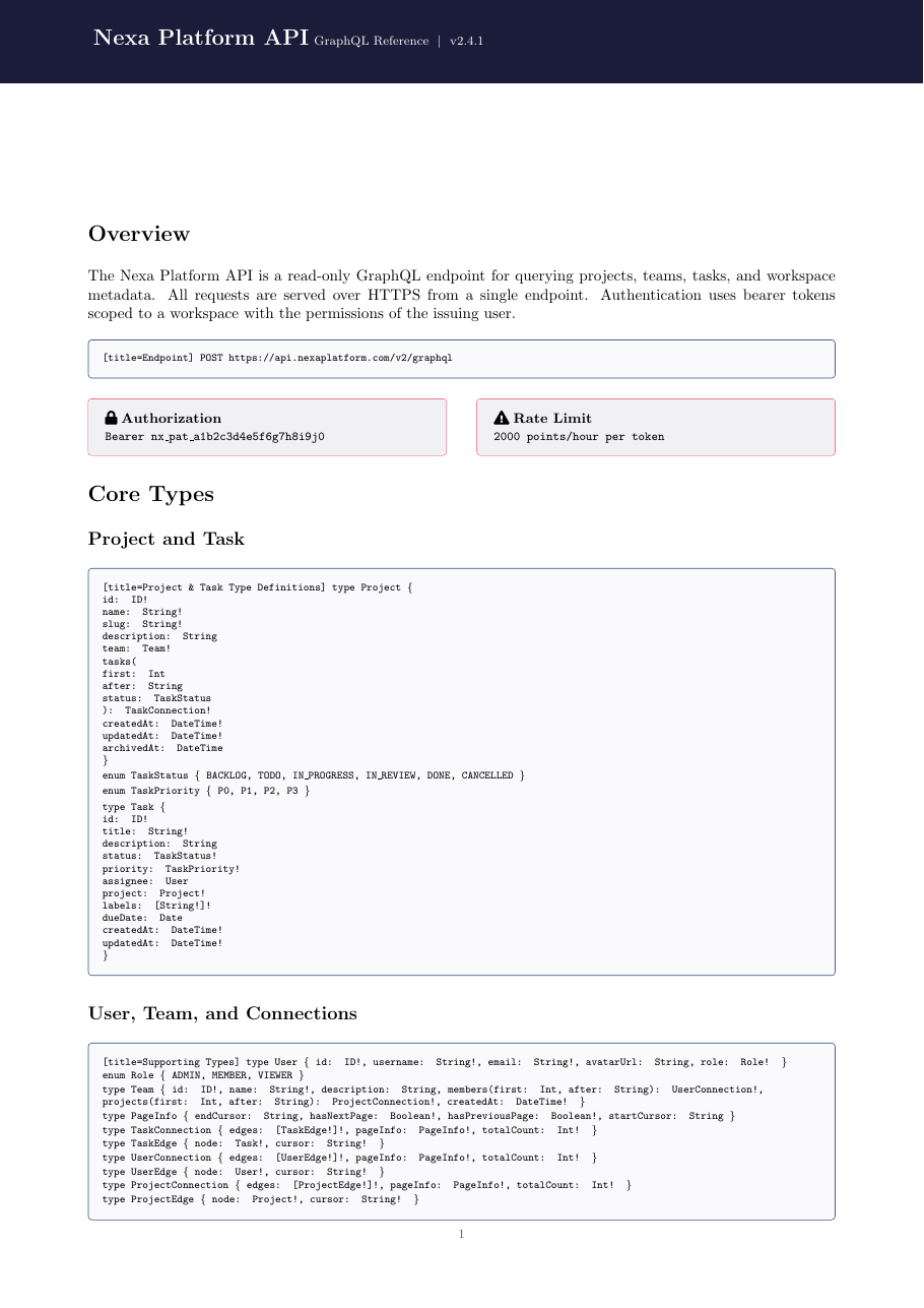 GraphQL API Reference preview