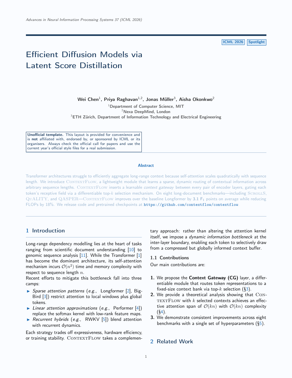 ICML Paper (Stylized) LaTeX template — first page preview