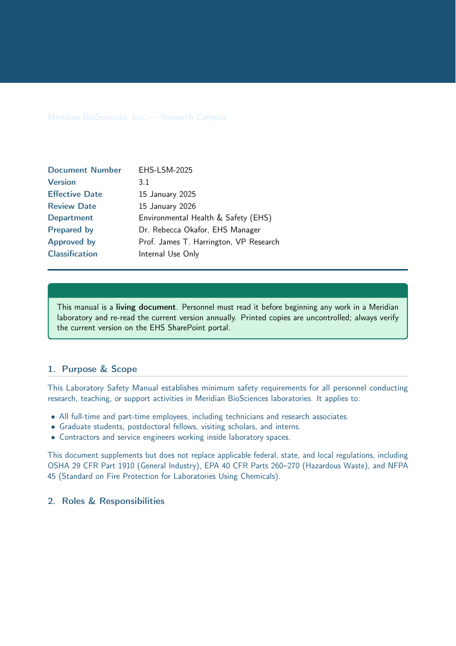 Lab Safety Manual preview