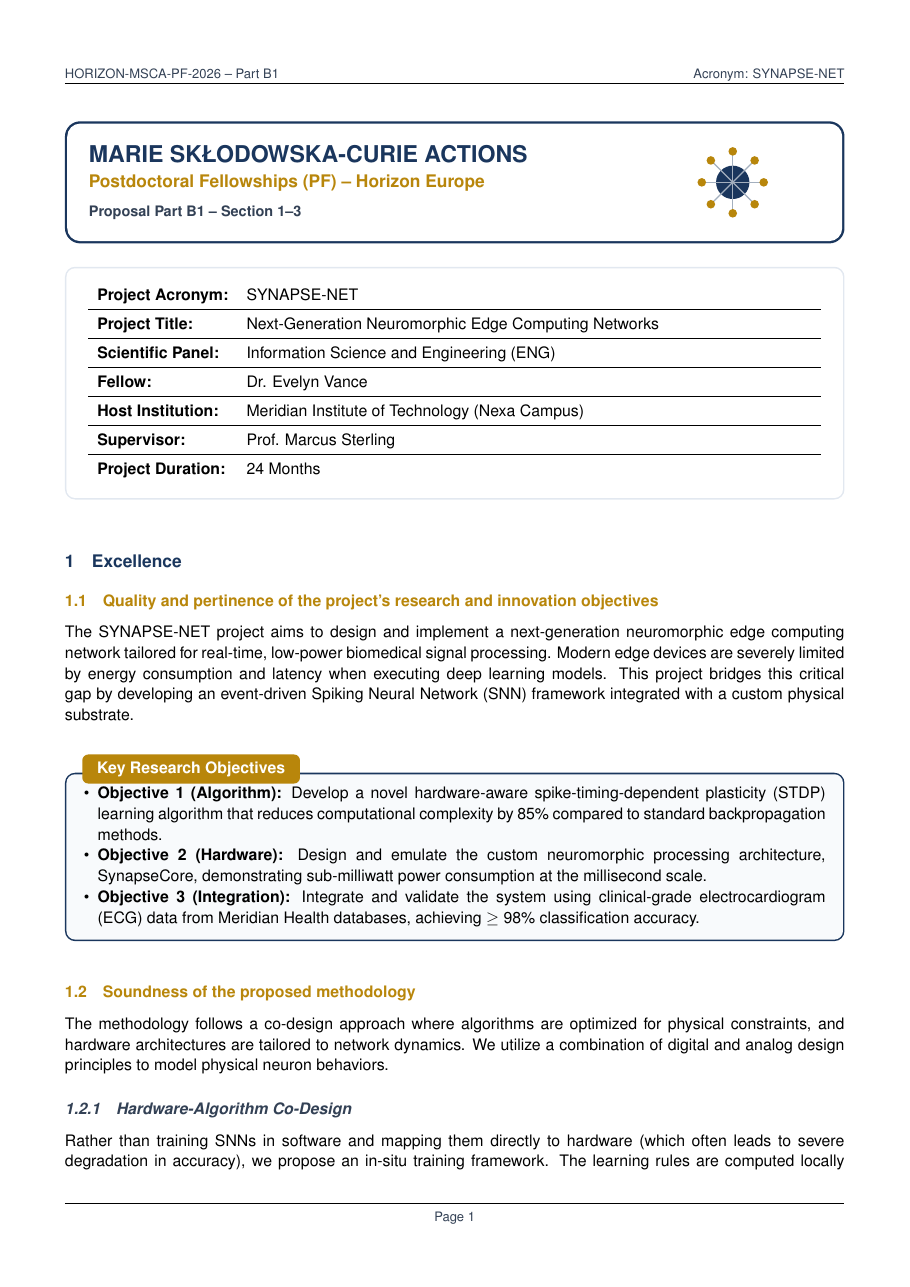 Marie Curie Fellowship preview