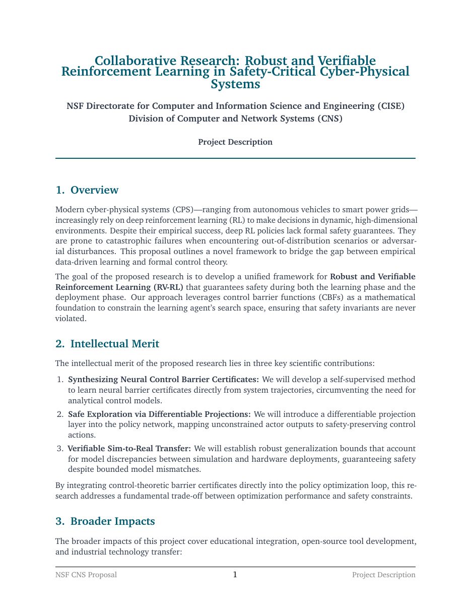 NSF Grant Proposal preview
