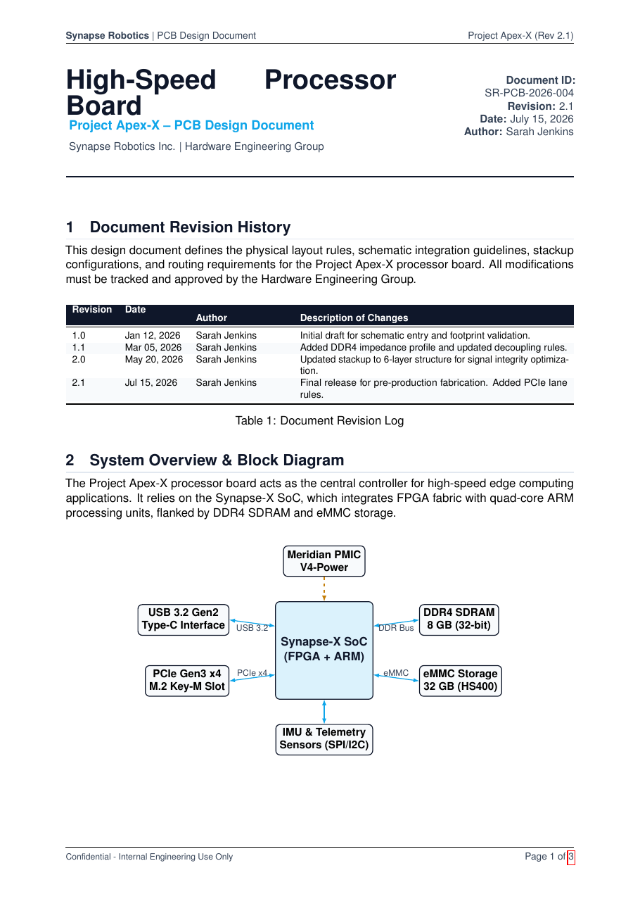 PCB Design Document preview