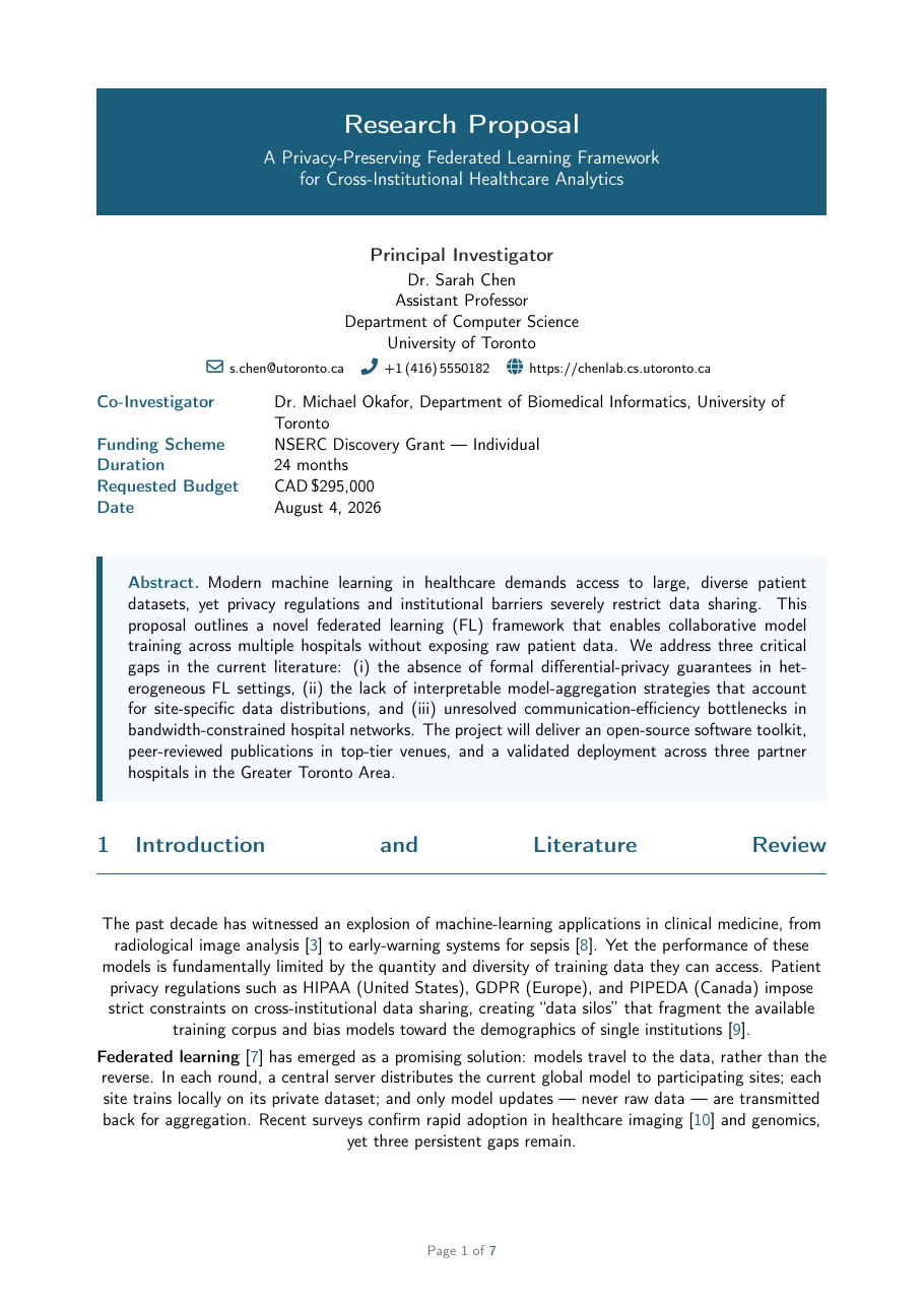 Research Proposal Template preview