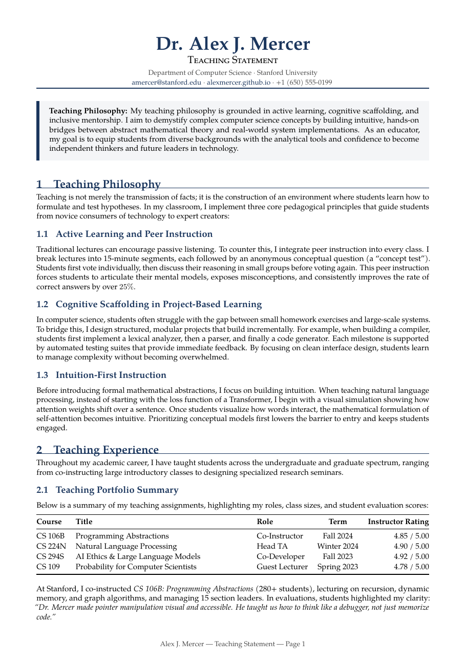 Teaching Statement preview