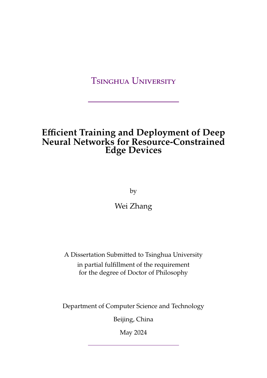 Tsinghua Thesis LaTeX template — first page preview