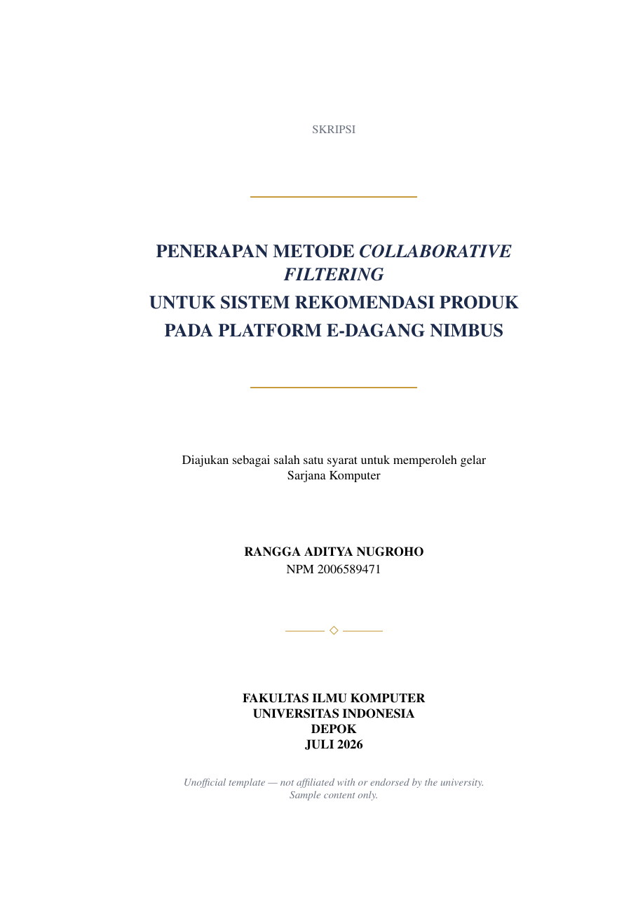 Universitas Indonesia Thesis