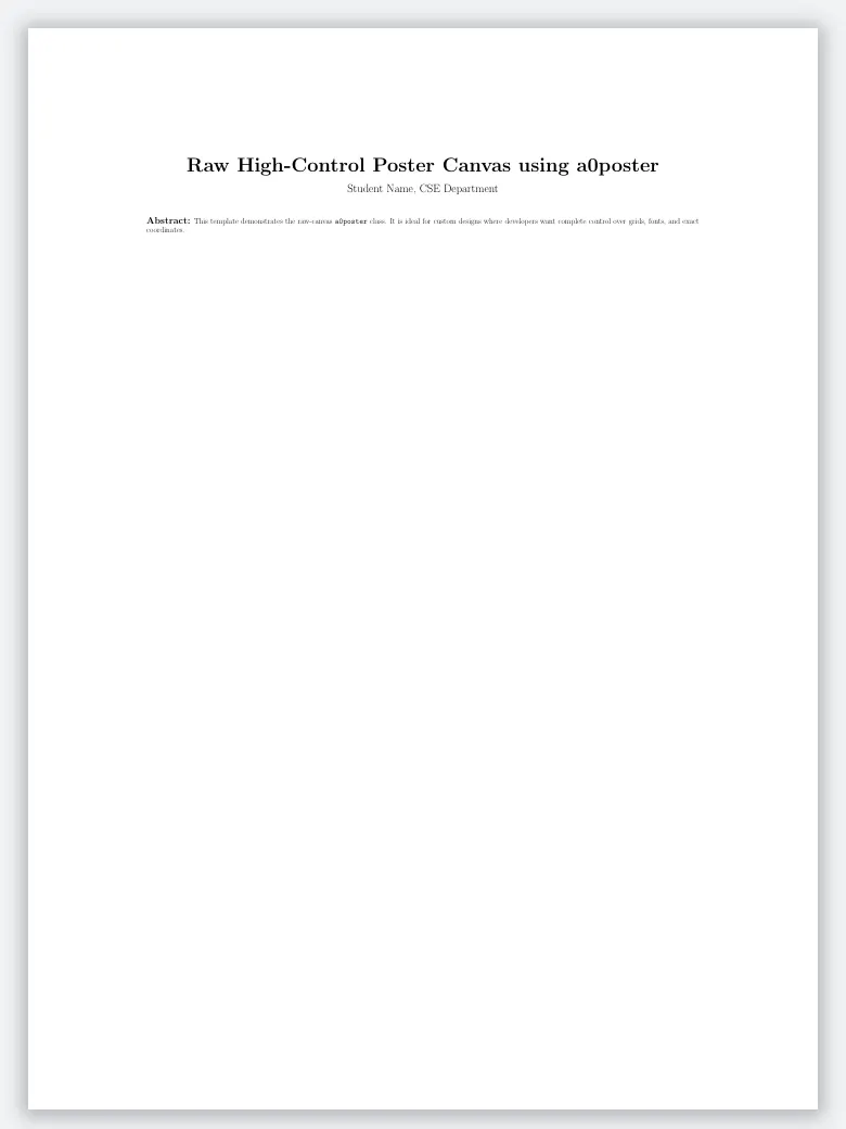A0 Research Poster preview