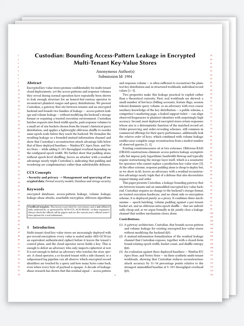 ACM CCS Submission Template preview