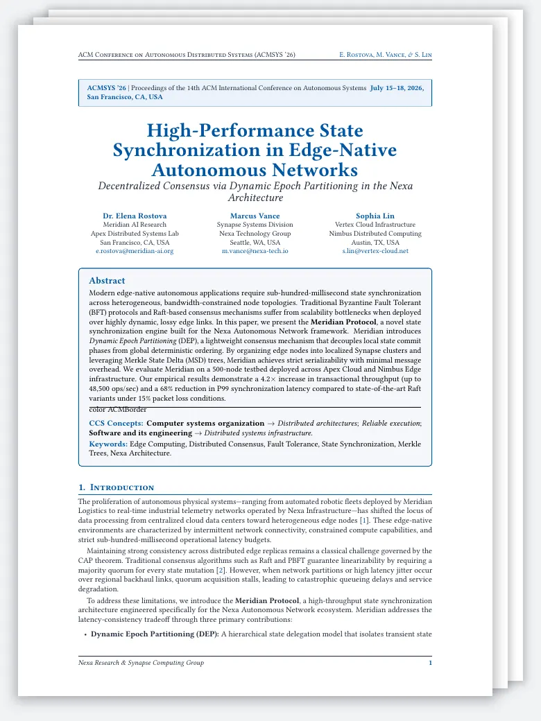 ACM Style Single-Column Conference Article preview