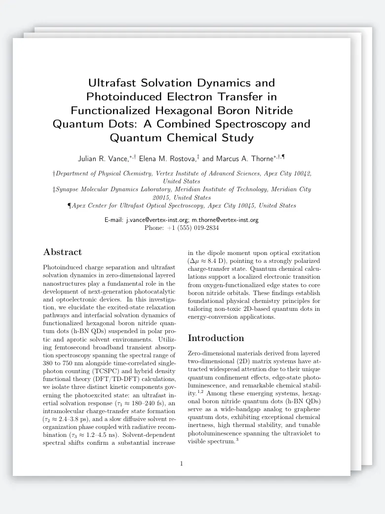 ACS Physical Chemistry Research Paper preview