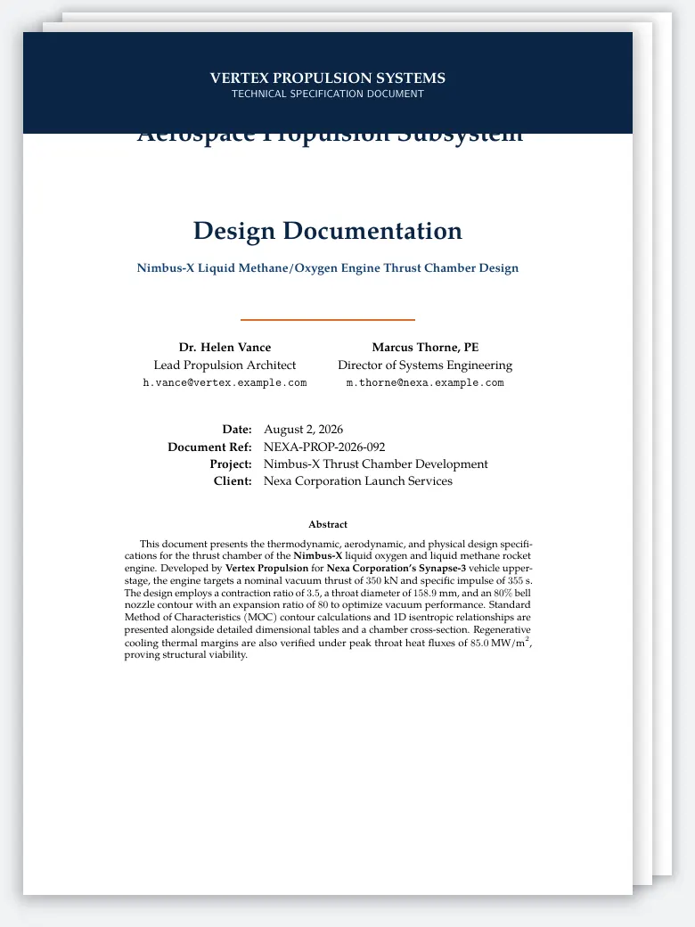 Aerospace Propulsion Subsystem Design Doc preview